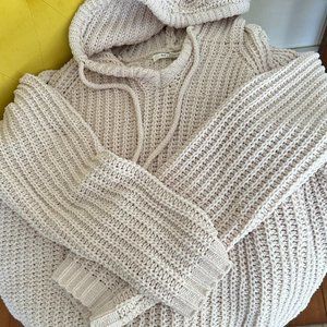 Bulky all cotton hoody sweater